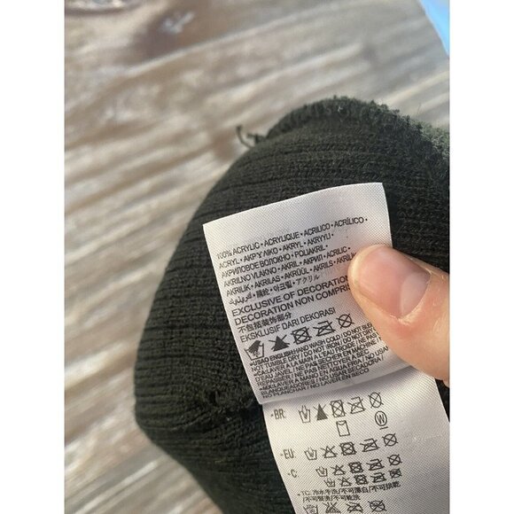 AIR JORDAN Youth Olive Green Neon Knit Beanie Hat - Picture 4 of 6